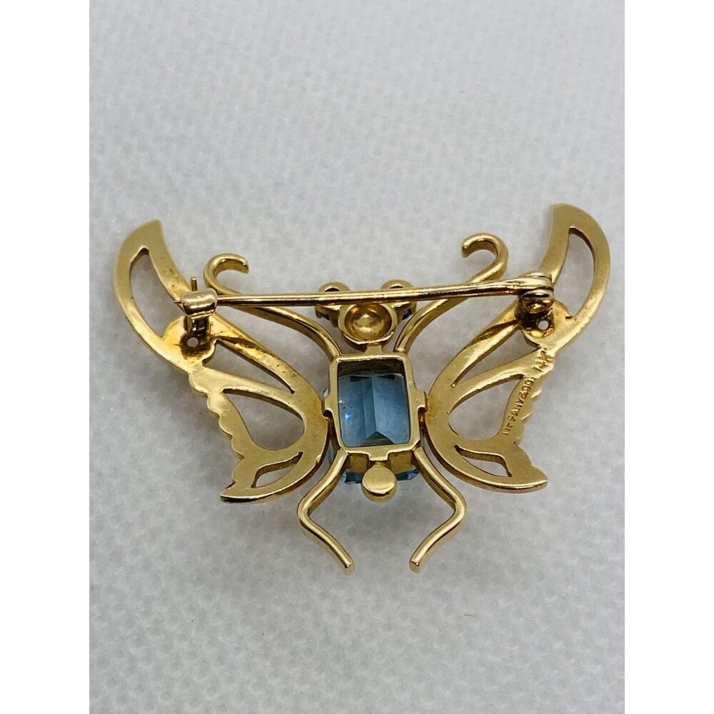 SOLD!!! Tiffany & Co 14K 585 Yellow Gold Butterfly Brooch Vintage - Picture 7 of 14